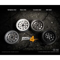 GM70172-Gmade 1.9 SR02 beadlock wheels (Semigloss silver) (2)&nbsp;