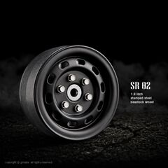 GM70174-Gmade 1.9 SR02 beadlock wheels (Matt black) (2)&nbsp;
