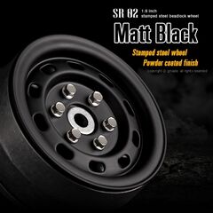 GM70174-Gmade 1.9 SR02 beadlock wheels (Matt black) (2)&nbsp;