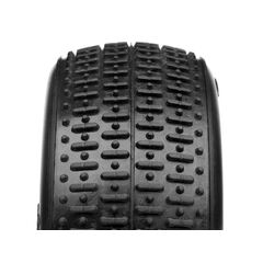 HB67778-HB FULLSLOT TIRE (2pcs/Red/2wd Front/ 1/10 Buggy)