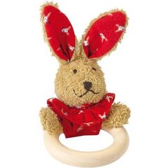 Klassik Holzgreifling Hase rot