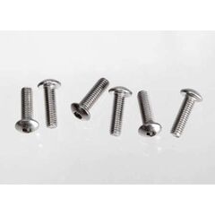 Screws, 3x10 button-head machine (hex drive) (stainless steel) (6)