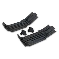 Skidplate, front (1), rear (1)/ rubbe r impact cushion (2)