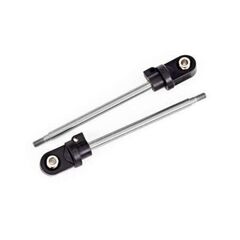 Shock shaft, 92mm (GTX) (steel, chrom e finish) (2) (assembled with rod end s & hollow balls)