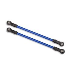 Suspension links, rear upper, blue (2 ) (5x115mm, powder coated steel) (ass embled with hollow balls) (for use wi