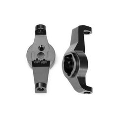 Caster blocks, 6061-T6 aluminum (char coal gray-anodized), left and right