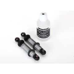 Shocks, GTS, silver aluminum (assembl ed with spring retainers) (2)