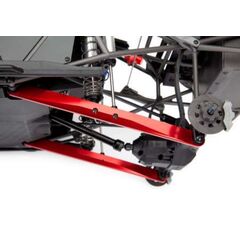LEM8544R-Trailing arm, aluminum (red-anodized) (2) (assembled with hollow balls)
