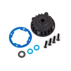 Housing, center differential/ x-ring gaskets (2)/ 5x10x0.5 PTFE-coated was her (1)/ 2.5x8 CCS (4)