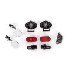 Side mirrors (left & right)/ mounts ( 2)/ tail light lens (2)/ retainers (2 )/ 1.6x7 BCS (self-tapping) (6) (fits