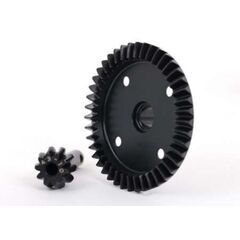 Ring gear, differential/ pinion gear, differential (machined) (front or re ar)