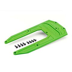 Skidplate, chassis, green (fits Sledg e)