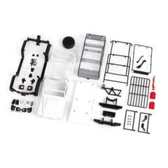 LEM9712-Body, Land Rover Defender, complete ( white, requires painting) (includes g rille, side mirrors, doo