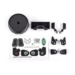 Grille/ mirrors, side (left & right)/ spare tire cover/ light retainers, b ody (front & rear, left & right)/ dec
