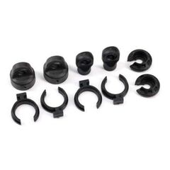 Shock cap (2)/ spring perch (2)/ rod end (2)/ spring preload spacer (4)