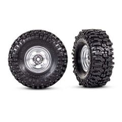 Tires & wheels, assembled (1.0' satin chrome wheels, Mickey Thompson Baja Pro Xs 2.4x1.0' tires) (2)