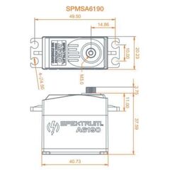 LEMSPMSA6190-SERVO A6190 Standard Metal Gear HV Se rvo