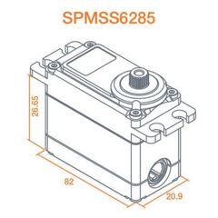 LEMSPMSS6285-SERVO High Voltage High Torque Metal Gear Race Servo 1/8