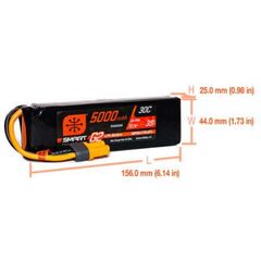 LEMSPMX53S30-SPMX53S30 5000mAh 3S 11.1V 30C Smart LiPo Battery G2 IC5