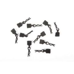 LEMAXI206000-3mm Body Clip w/Tab, Black (10pc)