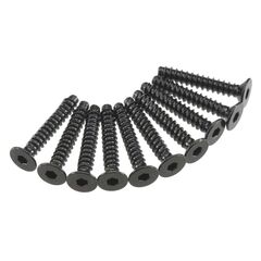 AXA468 Hex Socket Tap Flat Head M3x18 mm Black (10)