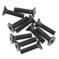 AXA146 Hex Socket Flat Head M3x12mm B lack (10)