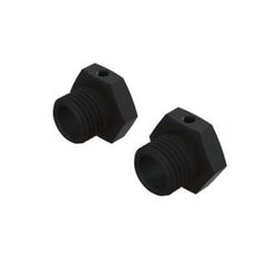 Aluminum Wheel Hex 17mm - 14.6mm Thic k, Black (2)