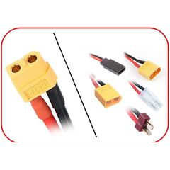 AB3040057-Multi Charging Cable XT60 fits for XT90, XT60, T-plug, Tamiya, FUT/JR