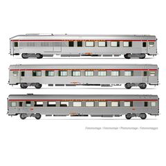 SNCF 3 voitures inox TEE Mistral set 2 Ep.VI