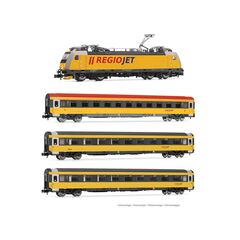 Regiojet E-Lok 186 + 3 Personenwagen Ep.VI DCC