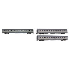 FS 3 voitures voyageurs UIC-Z1 A + 2B grises ép. V