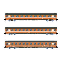 FS 3 Voiture voyageurs Eurofima A+2B orange ép. IV-V