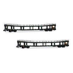 SNCF 2 Wagon de chargement de voitures DD DEV 66 vert Ep.V