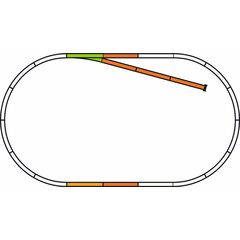 PIKO Voie A avec ballast Set de voies B