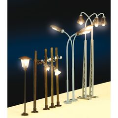Lampe sur mât en bois à 1 flamme 90 mm