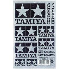 Autocollant logo TAMIYA argenté