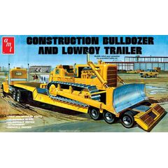 Remorque Lowboy avec bulldozer combo
