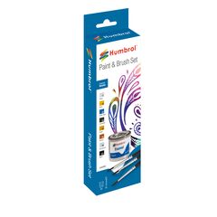 Enamel Paint et Brush Metallic Set