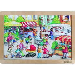 Puzzle cadre Marché