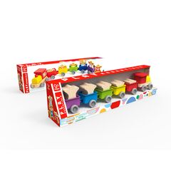Petit singe et train de jouets à chiffres