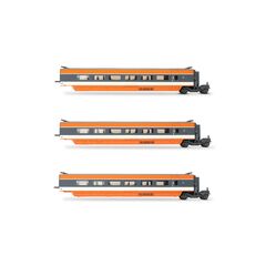 SNCF TGV Sud-Est Eröffnungsversion 1981 3er Zwischenwagenset 3x 2.Klasse Ep. IV
