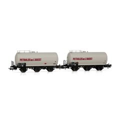 SNCF Coffret de 2 wagons-citernes à 3 essieux PETROLES de L'OUEST gris Ep.IV