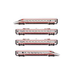 FS Trenitalia Coffret de 4 voitures ETR 610 Frecciargento peinture ECE Mailando - FrankfurT Ep.VI