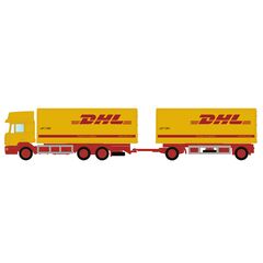 MAN F90  3-achs Koffer-Hängerzug DHL