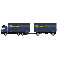 MAN F90  3-achs Wechselpritschen-Hängerzug GEFCO