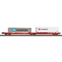 T3000e DB AG VI  beladen mit 1x Container 40Maersk und 1x Trailer PNO