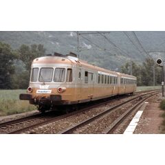SNCF 2 pièces. Train diesel RGP I Alpazur gris/orange Ep. IV DCS