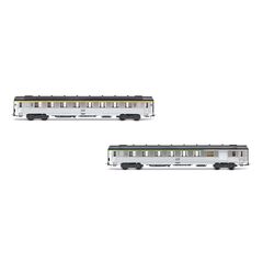 SNCF 2-teil. Set DEV Personenwagen Inox A8 + B6D  Ep. IVc