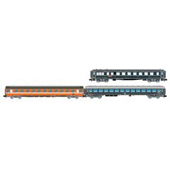 FS Alpen-Express Rome - Munich Set de 3 pièces. Coffret WR + Eurofima B C1 + UIC-X 64 B gris Ep. IV