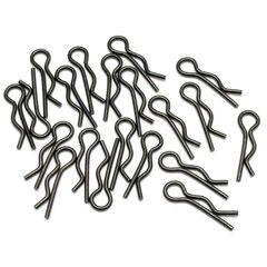 HPI6203-Body Clip (8mm/Black/20pcs)